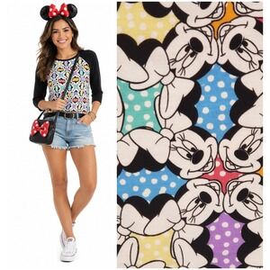 LuLaRoe Disneyana Minnie Mouse Y2K Raglan Shirt Dopamine Streetwear Womens L